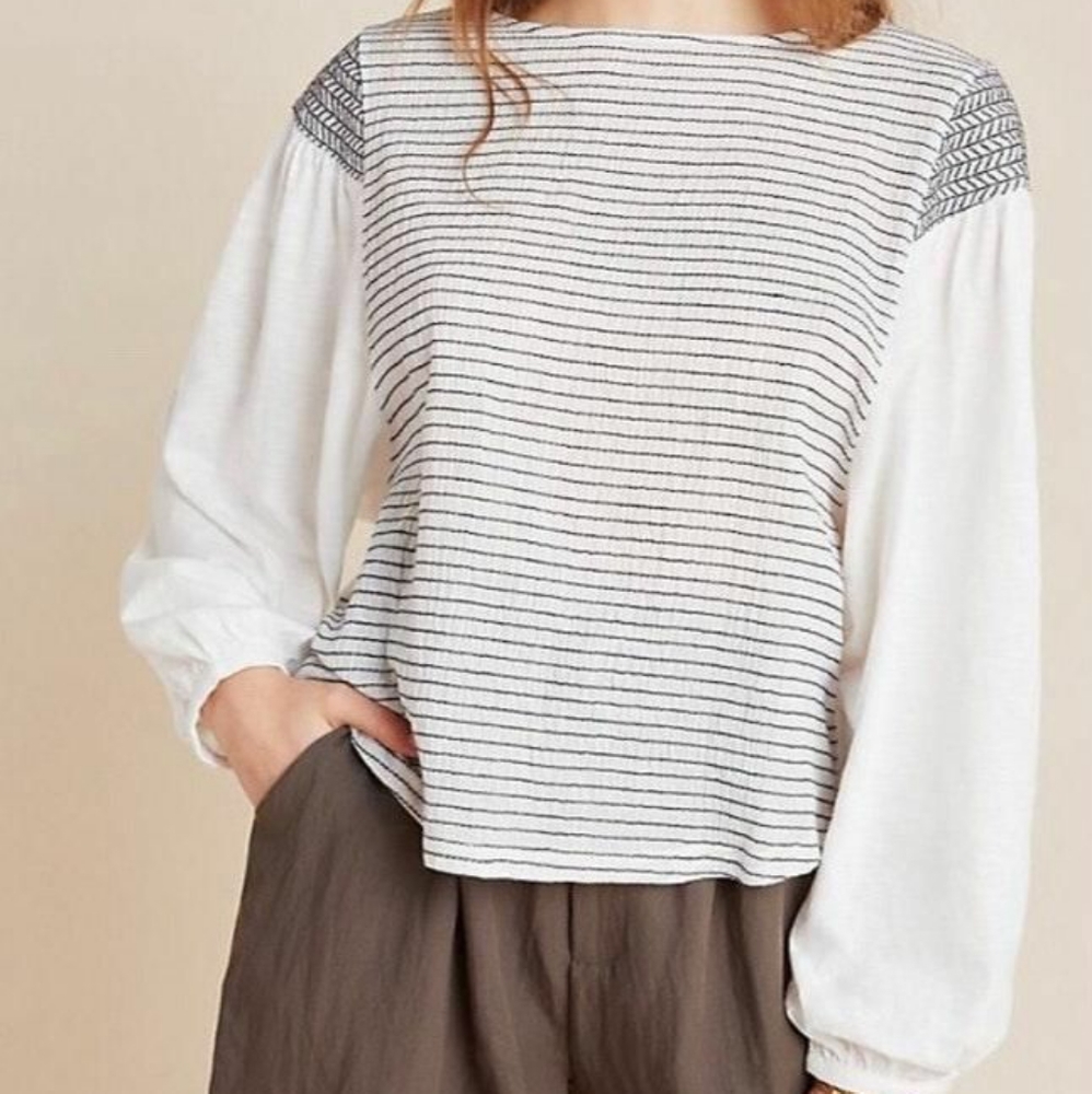 Anthropologie Aiden Texture Top Size L